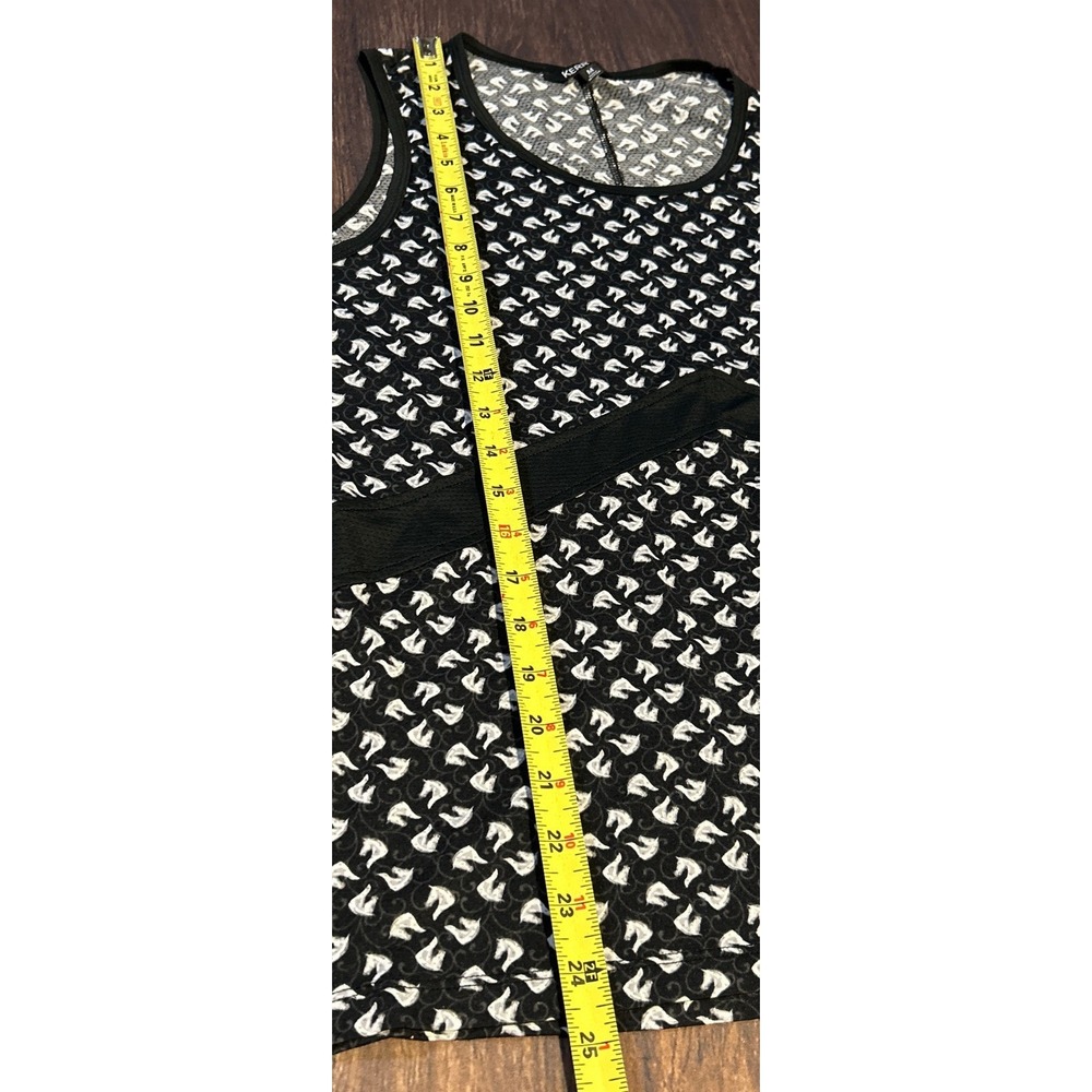 Kerrits Women's Size M Tank Top Black Horse Print Equestrian Riding Lightweight - Picture 4 of 7